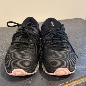 ASICS Women's Black and Pink Athletic Shoes